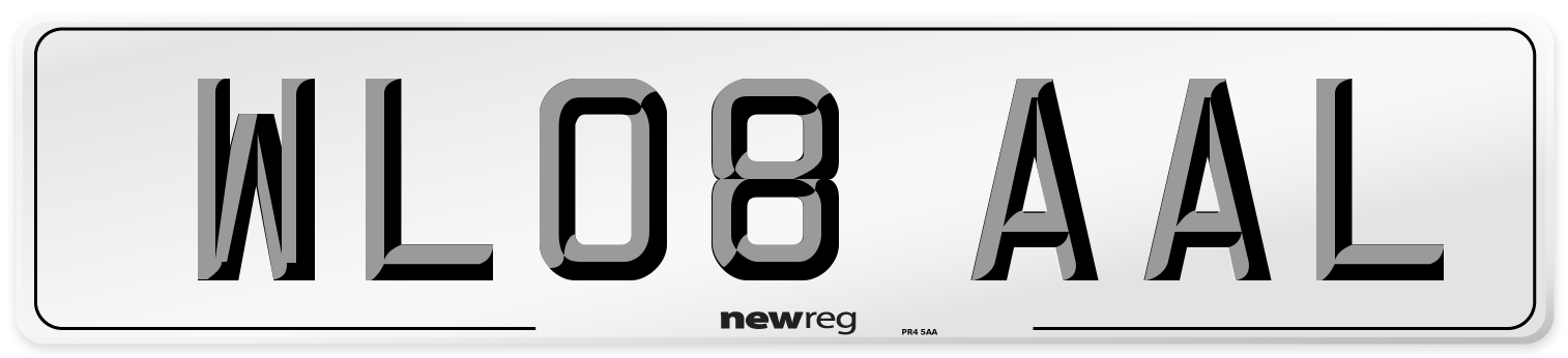 WL08 AAL Number Plate from New Reg